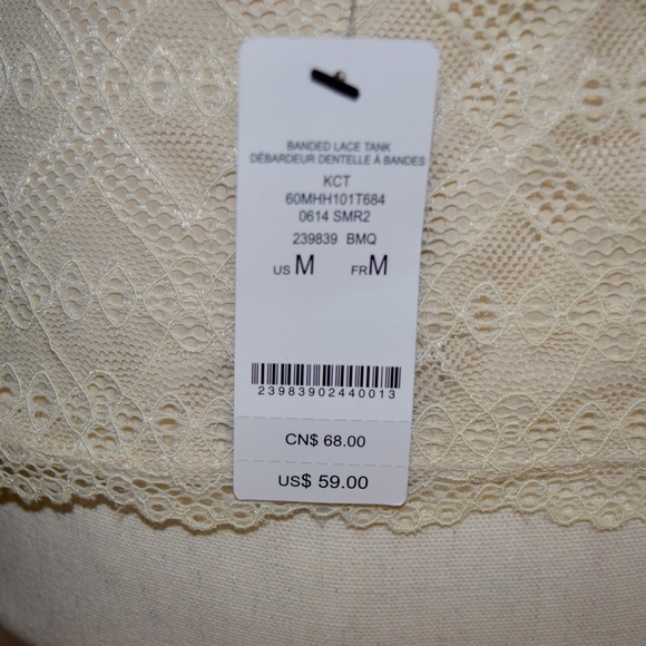 BEBE banded lace tank top - Picture 4 of 4